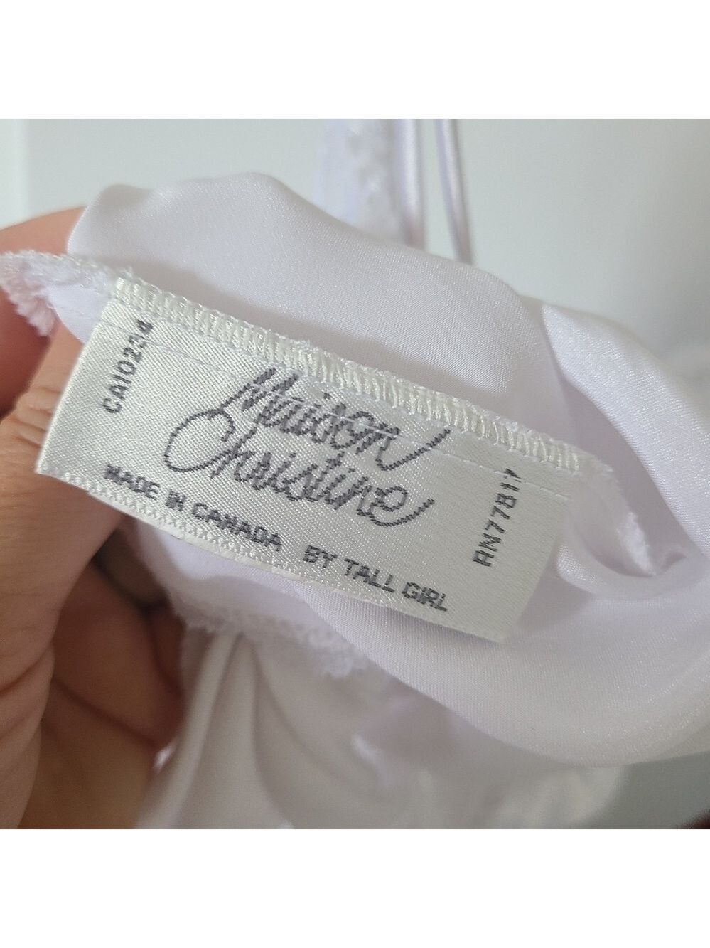 VINTAGE MAISON Christine By Tall Girl White Lace Camisole Size Large - Picture 6 of 8